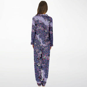 Owls Floral Luxury Satin Pajamas