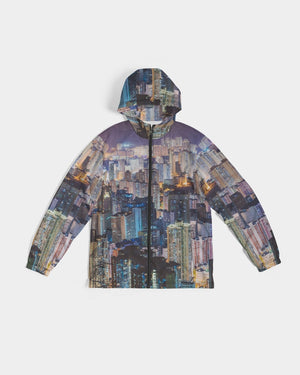 Hong Kong Night View Men's Windbreaker