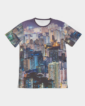 Hong Kong Night View Men's Tee (Black and Grey)