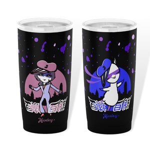 Japan Anime Inspired tumbler set 20oz (Moonkii+ Charlotte Black)