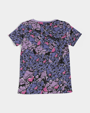 Purple Rose Women's V-Neck Tee