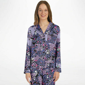 Owls Floral Luxury Satin Pajamas