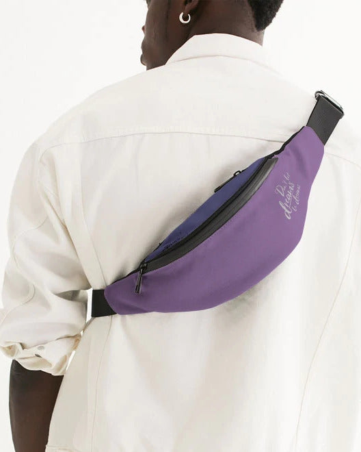 Slogan Crossbody Sling Bag (Purple )