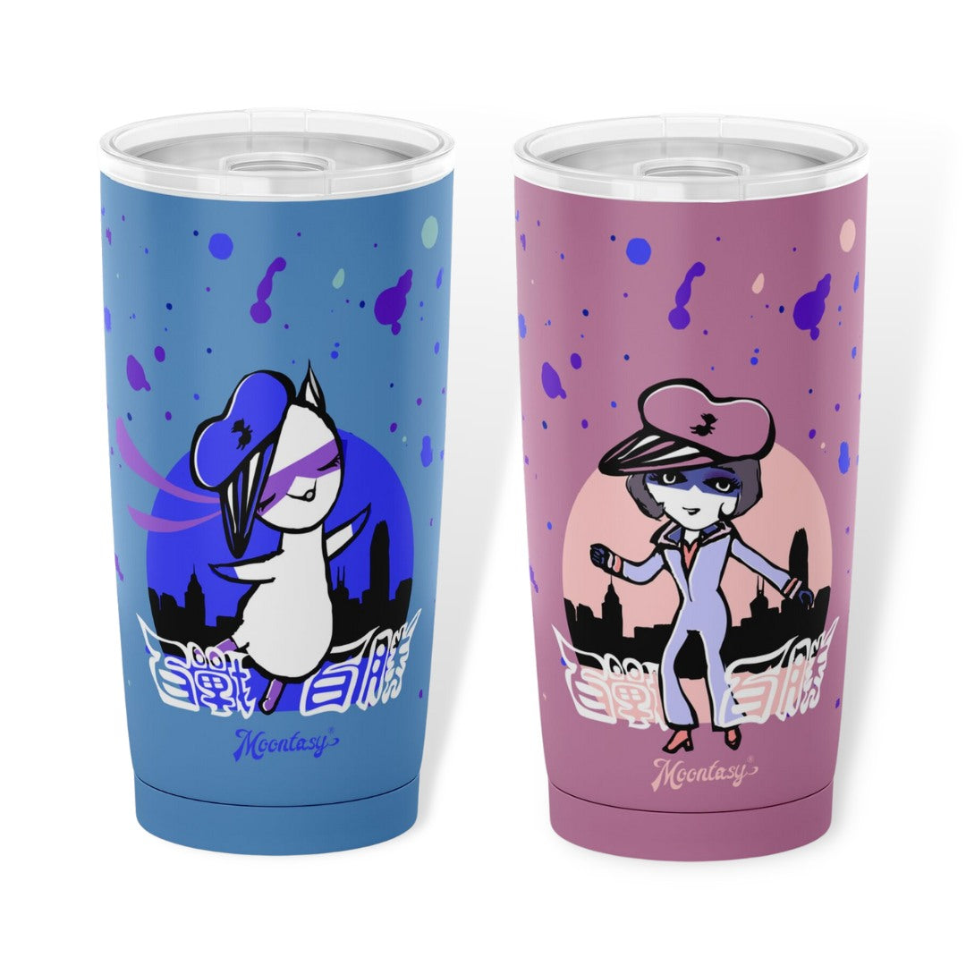 Japan Anime Inspired tumbler set 20oz (Pink+ Blue)