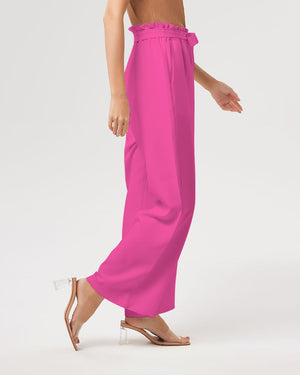 Barbie pink Women's High-Rise Wide Leg Pants