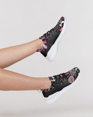 Hong Kong Pattern Women's Two-Tone Sneaker (Black)