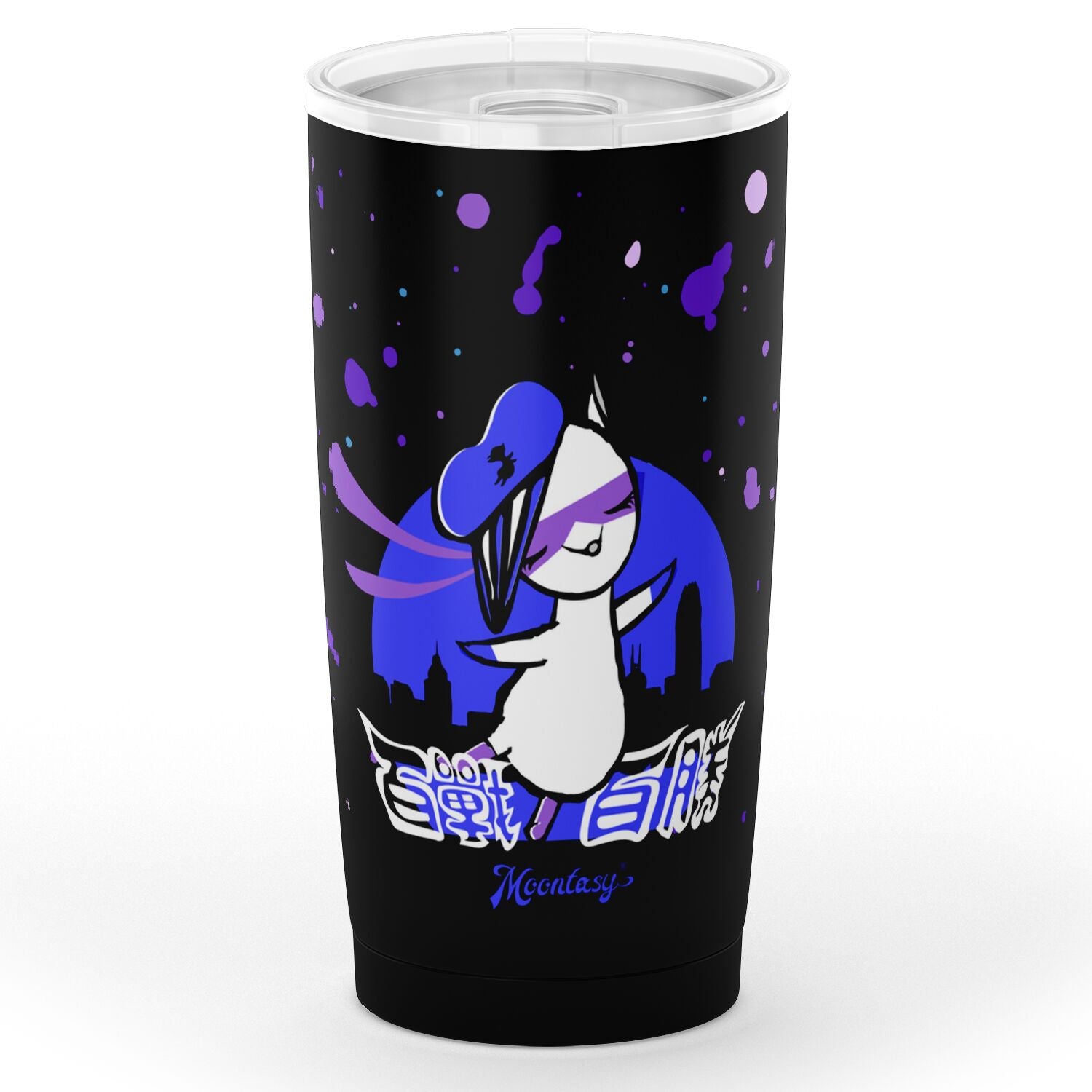 Japan Anime Inspired 20oz Tumbler (Moonkii-Black)