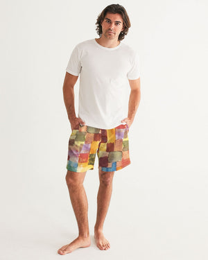 Paul Klee Brown And Orange Men's Swim Trunk