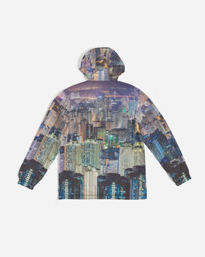 Hong Kong Night View Men's Windbreaker