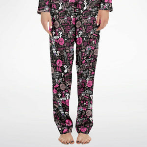 Hong Kong Pattern Luxury Satin Pajamas