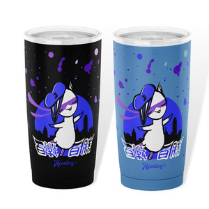 Japan Anime Inspired Tumbler set 20oz (Moonkii/ Black+Blue)