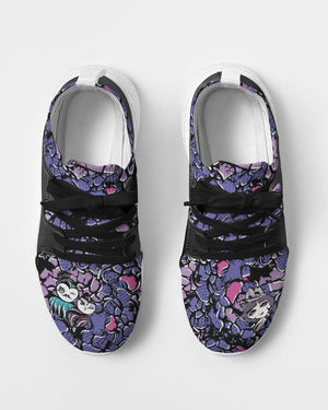 Owls Floral Women's Two-Tone Sneaker （Purple)