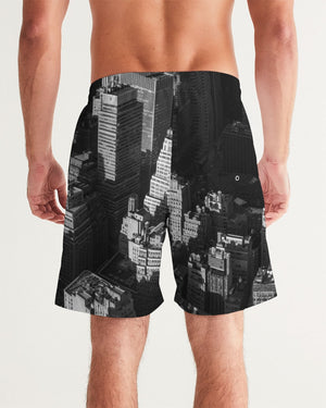 New York Building Men's Swim Trunk ( Black)