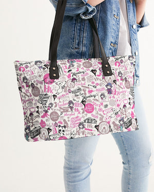 Hong Kong Pattern Stylish Tote (Pink)