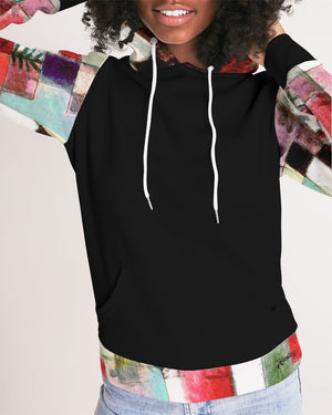 Colorful Squares Women's Hoodie (Red)