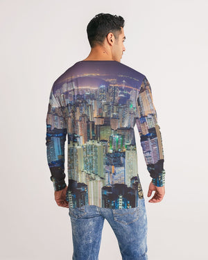 Hong Kong Night View Men's Long Sleeve Tee