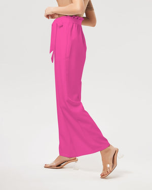 Barbie pink Women's High-Rise Wide Leg Pants