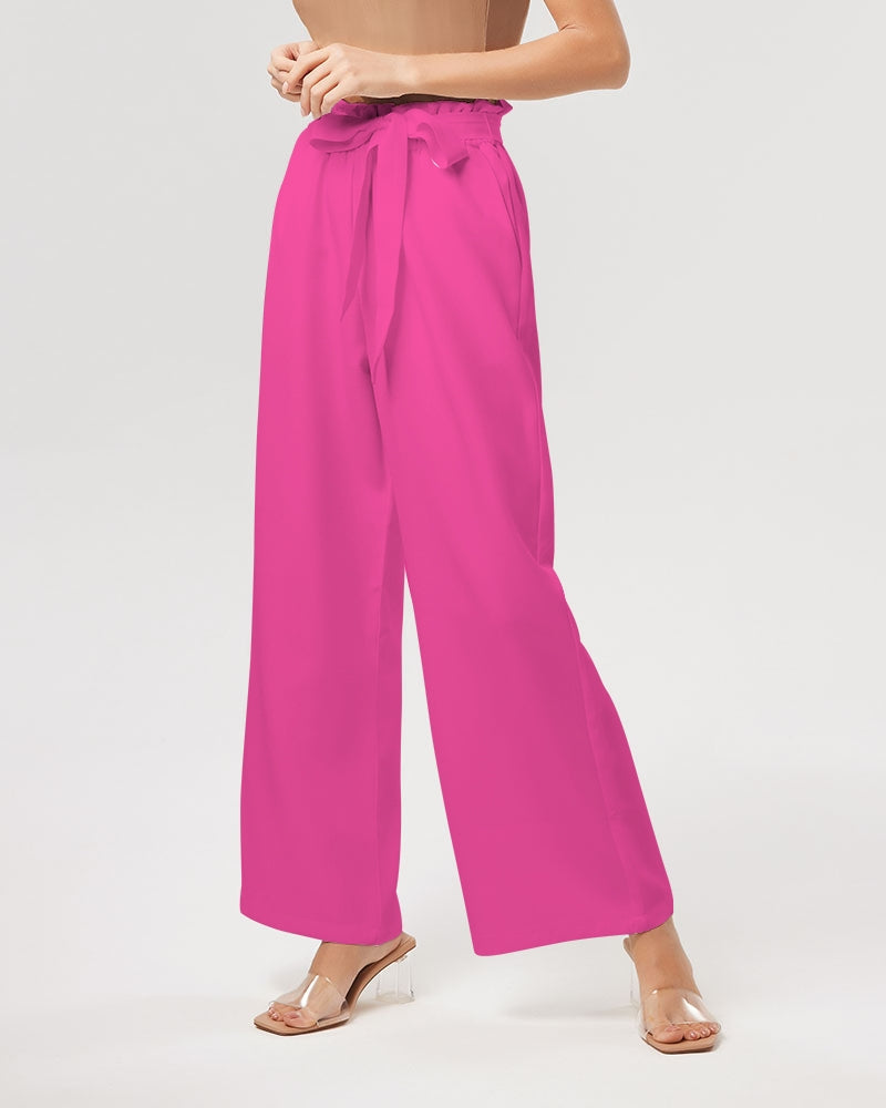 Barbie pink Women's High-Rise Wide Leg Pants