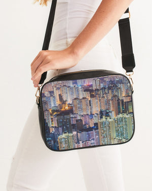 Hong Kong Night View Crossbody Bag