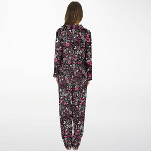 Hong Kong Pattern Luxury Satin Pajamas