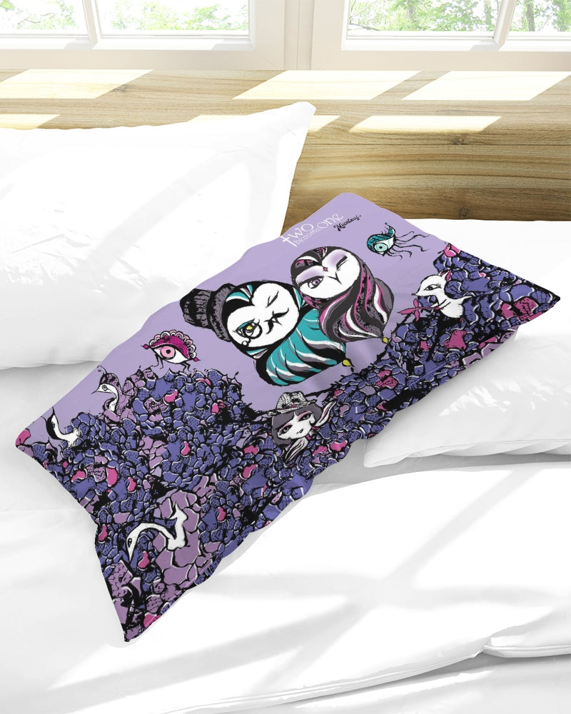 Owls Floral King Pillow Case