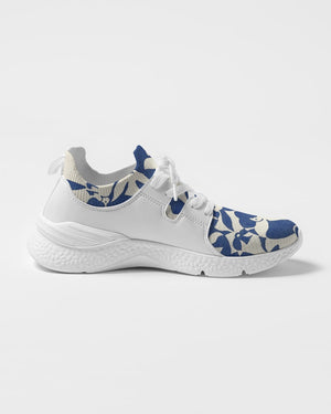 Pigeons Pattern Men's Two-Tone Sneaker (Blue and Beige)