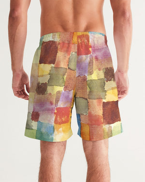 Paul Klee Brown And Orange Men's Swim Trunk