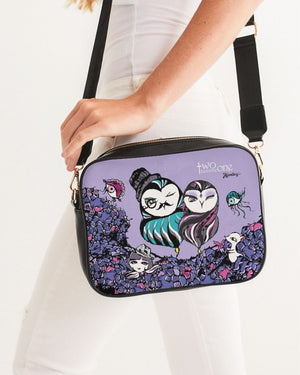 Owls Floral Crossbody Bag