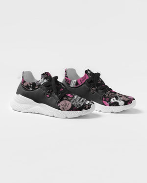 Hong Kong Pattern Women's Two-Tone Sneaker (Black)