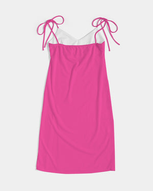 Barbie pink Women's Tie Strap Split Dress