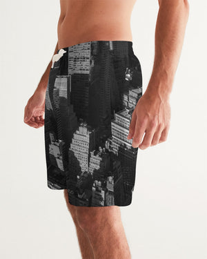 New York Building Men's Swim Trunk ( Black)