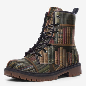 Vintage Library Combat Boots (Brown| For Women/Men)