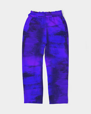 Artistic Belted Tapered Pants for women (Violet Blue)