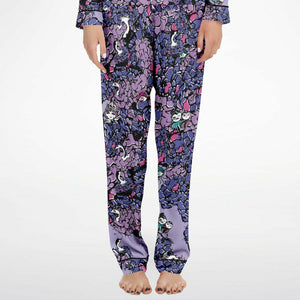 Owls Floral Luxury Satin Pajamas