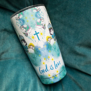 God is Love Tumbler 2 pcs Set (20oz/Green )