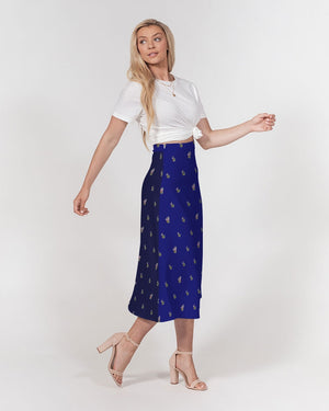 Rabbit Lantern Women's A-Line Midi Skirt