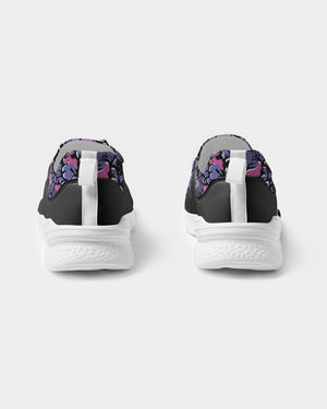 Owls Floral Women's Two-Tone Sneaker （Purple)