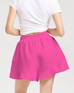 Barbie pink Women's Ruffle Shorts