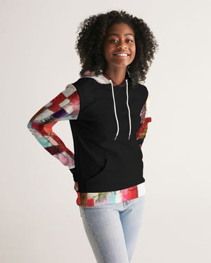 Colorful Squares Women's Hoodie (Red)