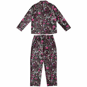 Hong Kong Pattern Luxury Satin Pajamas