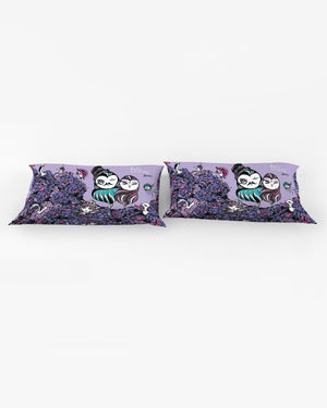 Owls Floral King Pillow Case