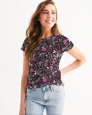 Hong Kong Pattern Women's Tee (Black)