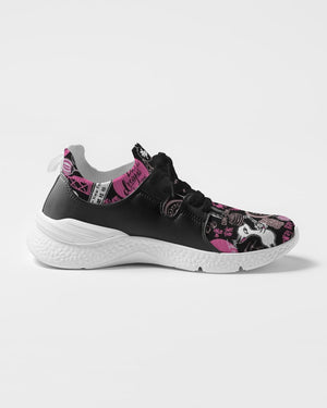 Hong Kong Pattern Women's Two-Tone Sneaker (Black)