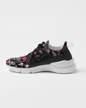 Hong Kong Pattern Women's Two-Tone Sneaker (Black)