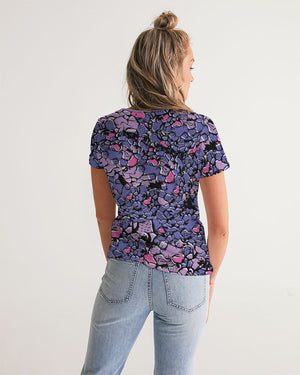 Purple Rose Women's V-Neck Tee