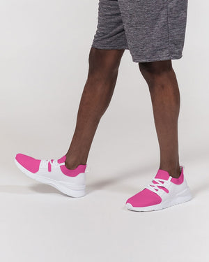 Pink and White Men's Two-Tone Sneaker (Barbie Pink )