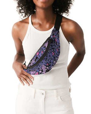 Purple Rose Crossbody Sling Bag