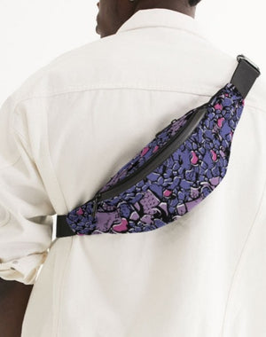 Purple Rose Crossbody Sling Bag