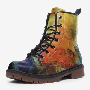 Aurora Blaze Vegan Leather Boots| Yellow and Black| for Men and Women