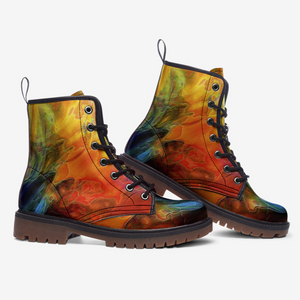 Aurora Blaze Vegan Leather Boots| Yellow and Black| for Men and Women